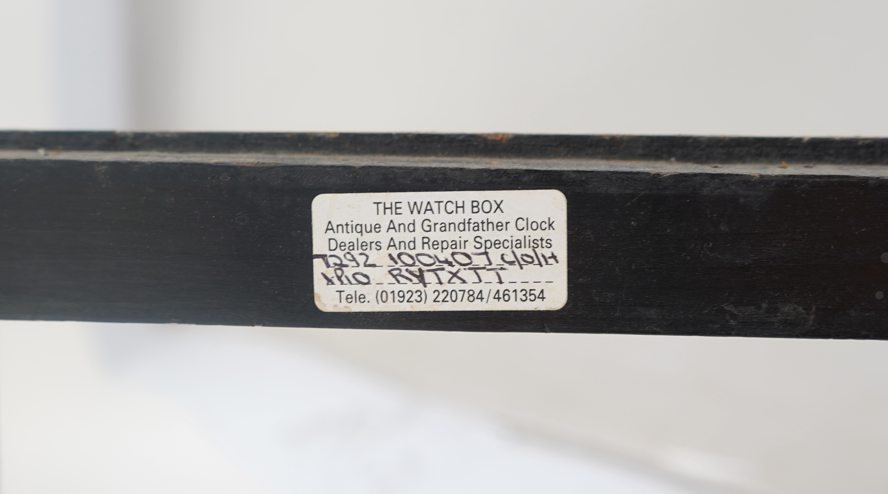 A late 19th century ebonised three train chiming bracket clock